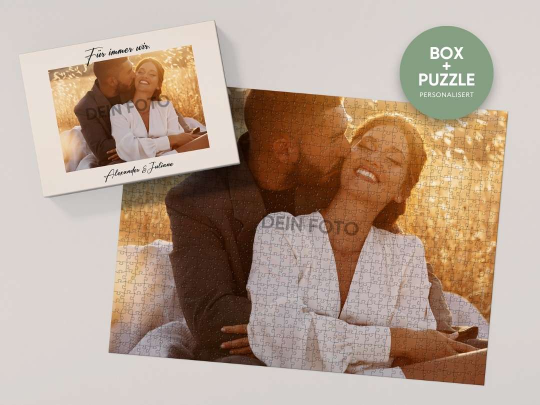 Personalisiertes Fotopuzzle (A5, 80 Teile) – Mit Eigenem Foto, Text & Design