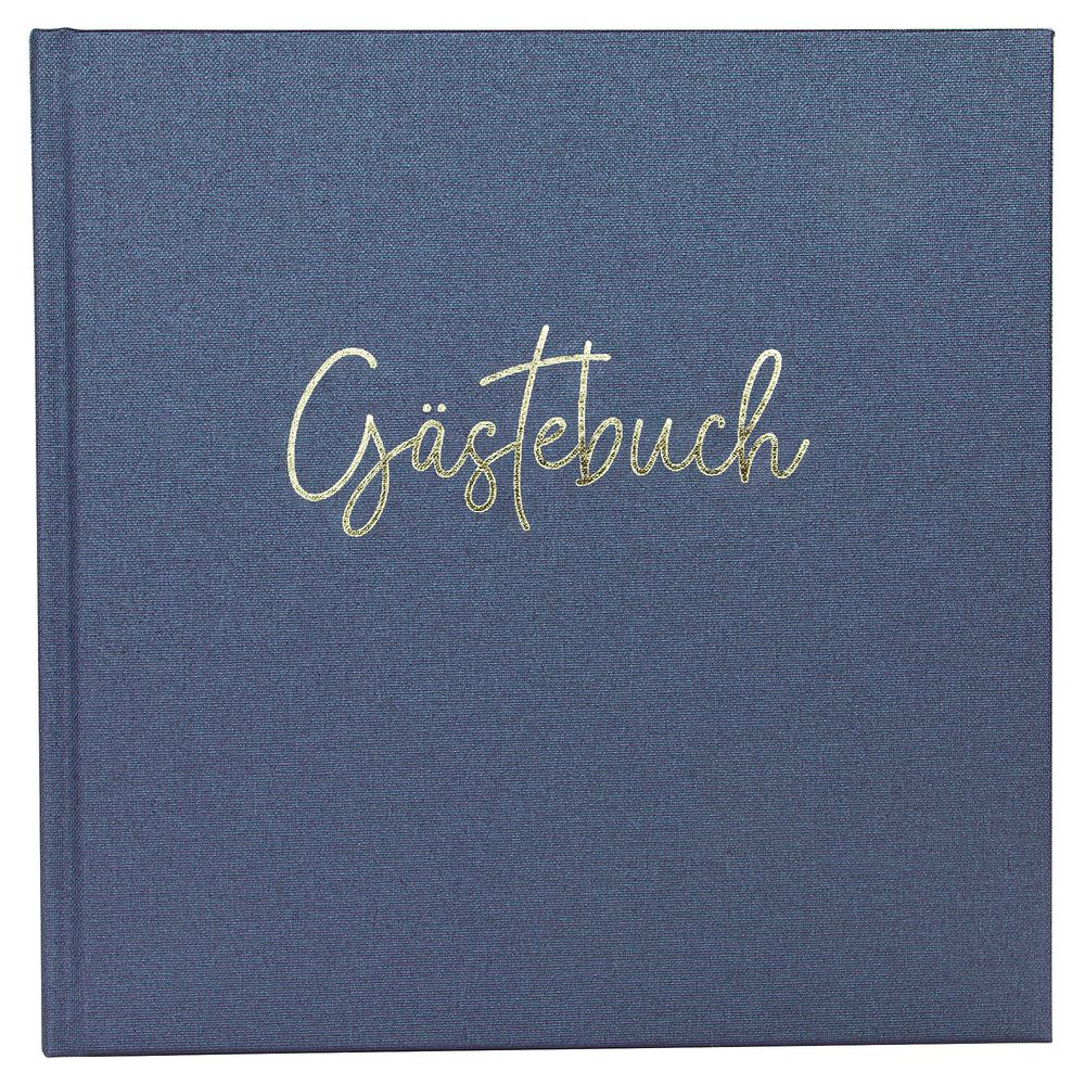 Gästebuch Leinen - Blau DeinWeddingshop