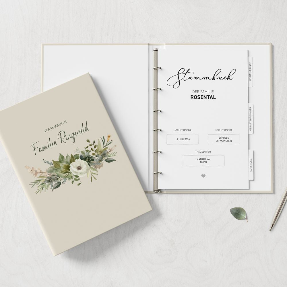 Stammbuch Paonia DeinWeddingshop