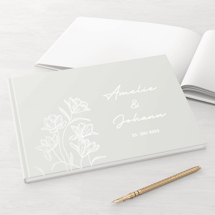 Gästebuch Deluxe Flowers DeinWeddingshop