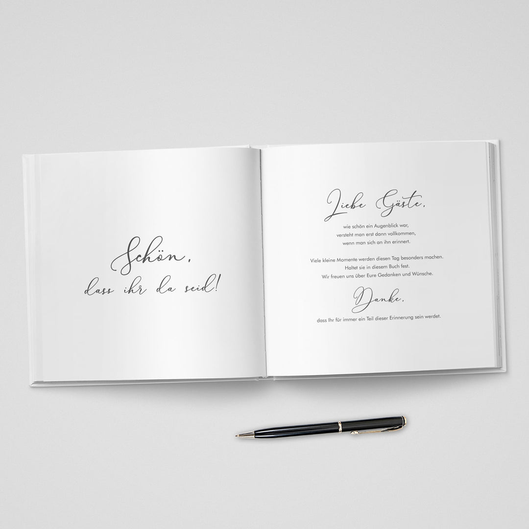 Gästebuch Leinen - Blau DeinWeddingshop
