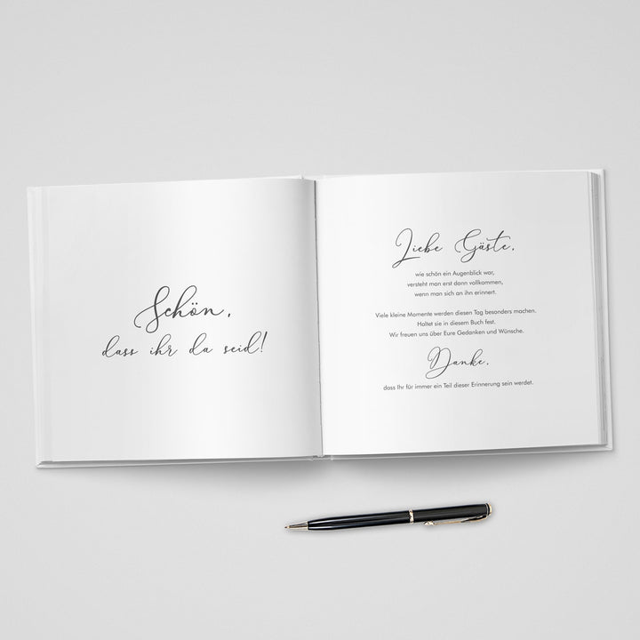 Gästebuch Leinen - Blau DeinWeddingshop