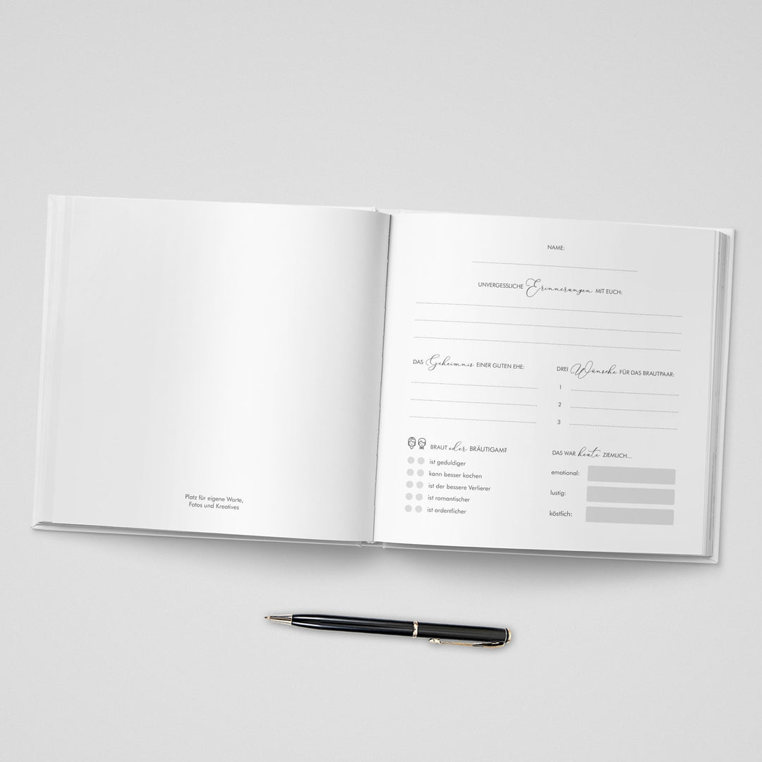 Gästebuch Leinen - Blau DeinWeddingshop