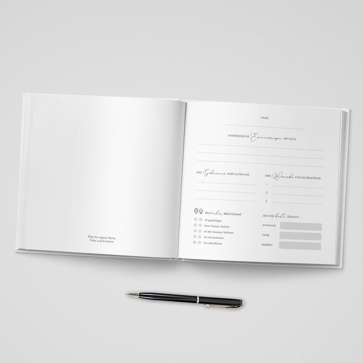 Gästebuch Leinen - Blau DeinWeddingshop