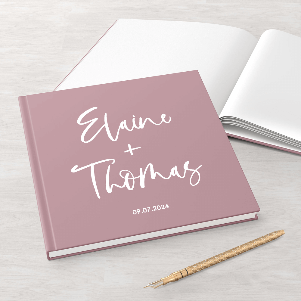 Gästebuch Deluxe Pure Bonheur 21x21 DeinWeddingshop