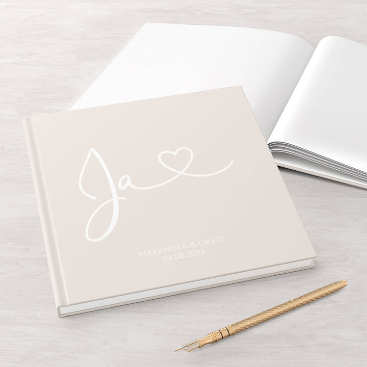 Gästebuch Ja 21x21 DeinWeddingshop