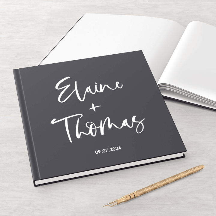 Gästebuch Deluxe Pure Bonheur 21x21 DeinWeddingshop