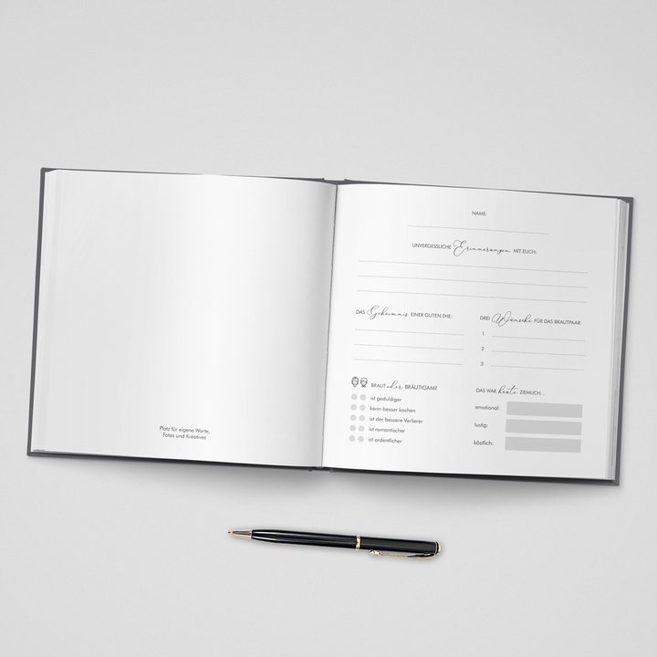 Gästebuch Deluxe Pure Bonheur 21x21 DeinWeddingshop