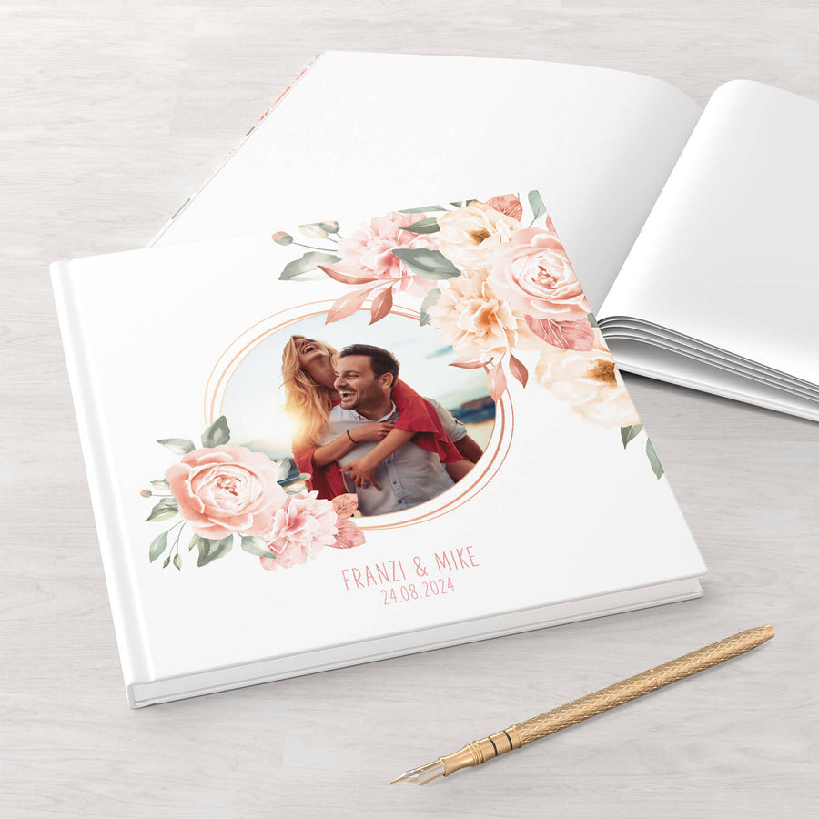 Gästebuch Flower Love 21x21 DeinWeddingshop