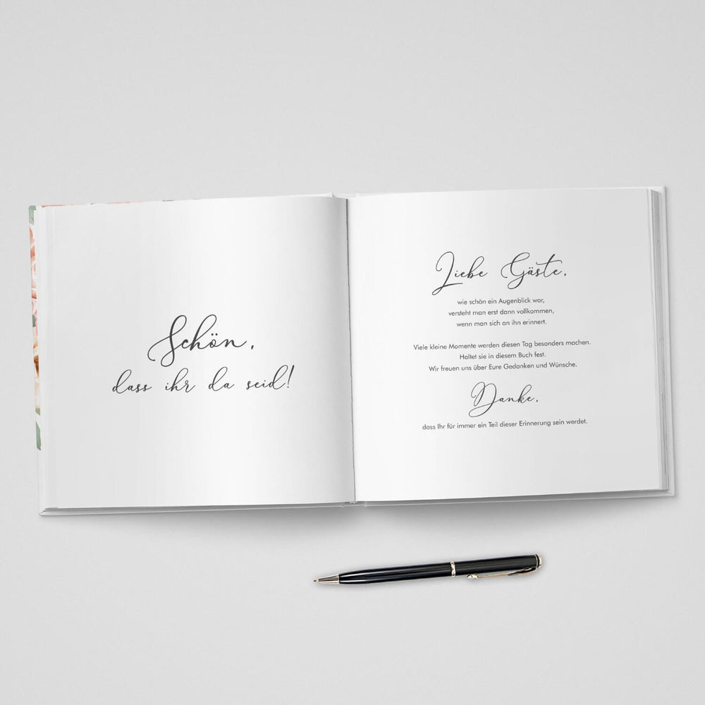 Gästebuch Flower Love 21x21 DeinWeddingshop