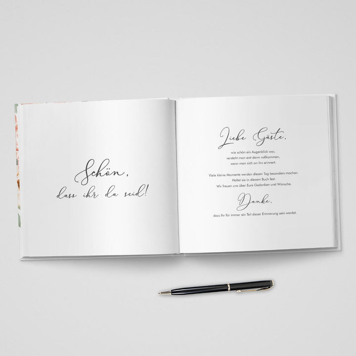 Gästebuch Flower Love 21x21 DeinWeddingshop