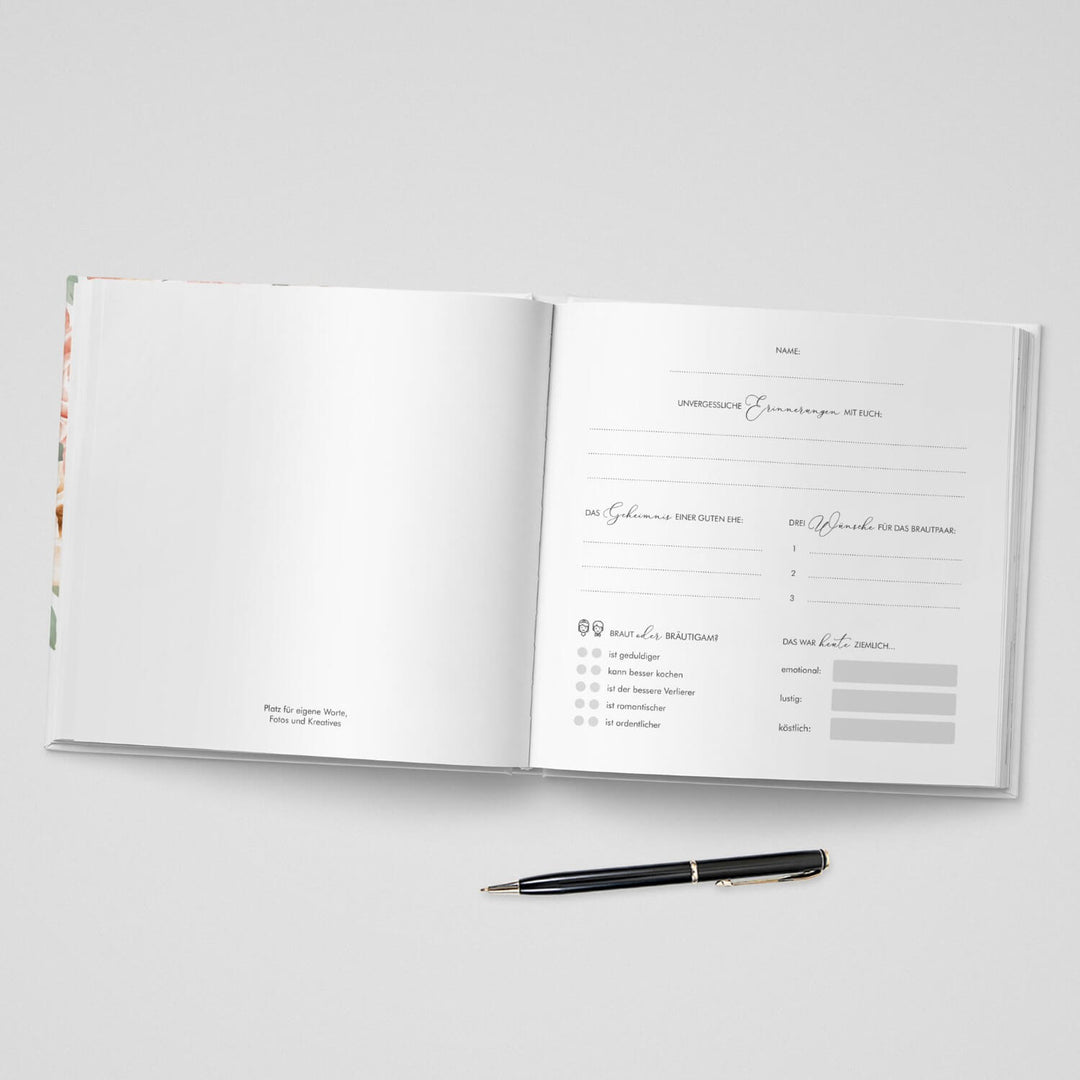 Gästebuch Flower Love 21x21 DeinWeddingshop