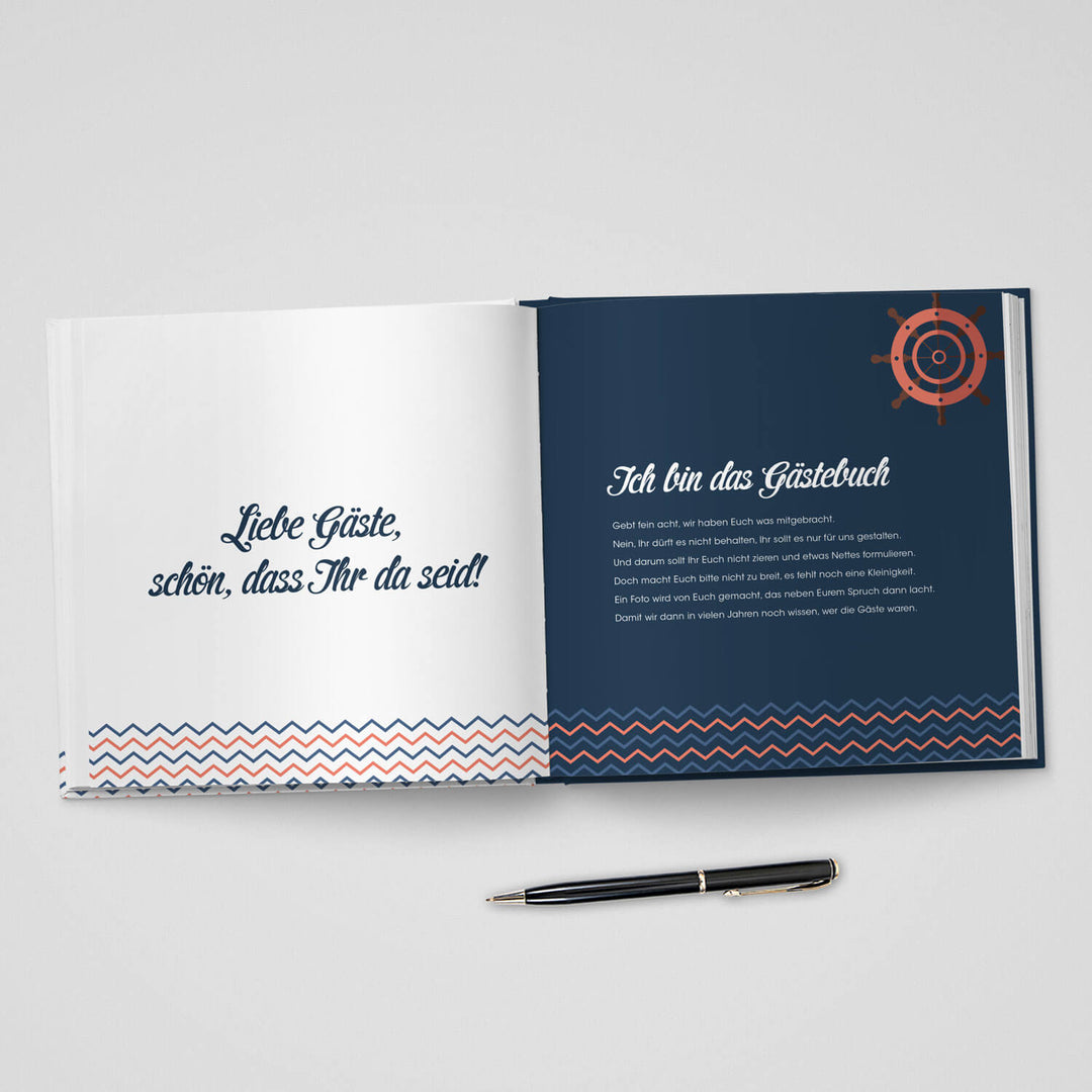 Gästebuch Maritim Anker 21x21 DeinWeddingshop