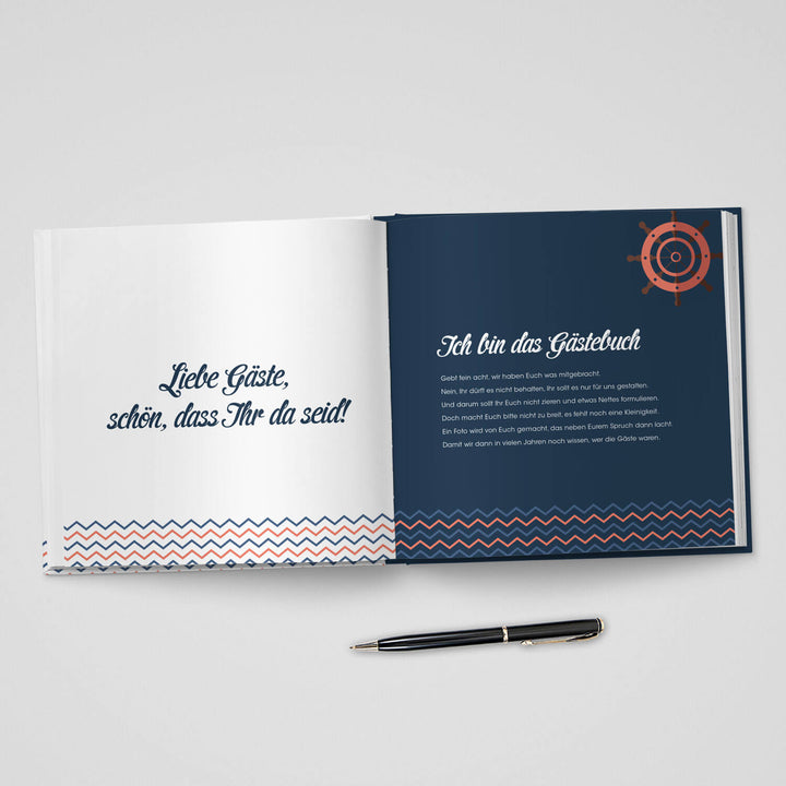 Gästebuch Maritim Anker 21x21 DeinWeddingshop