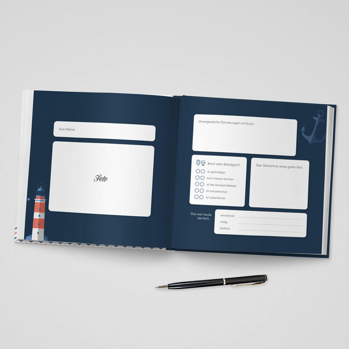Gästebuch Maritim Anker 21x21 DeinWeddingshop
