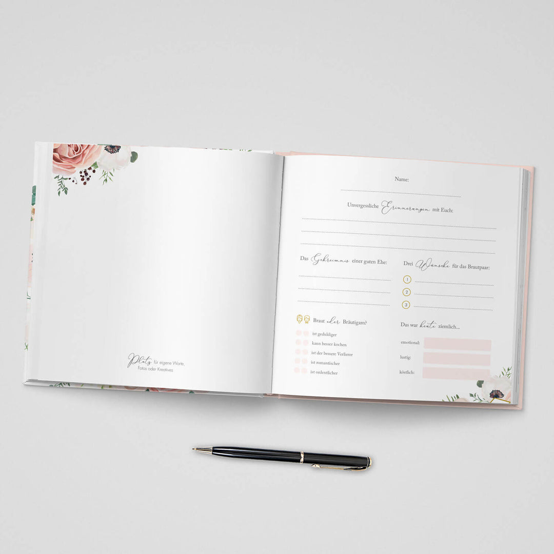 Gästebuch Modern Floral 21x21 DeinWeddingshop