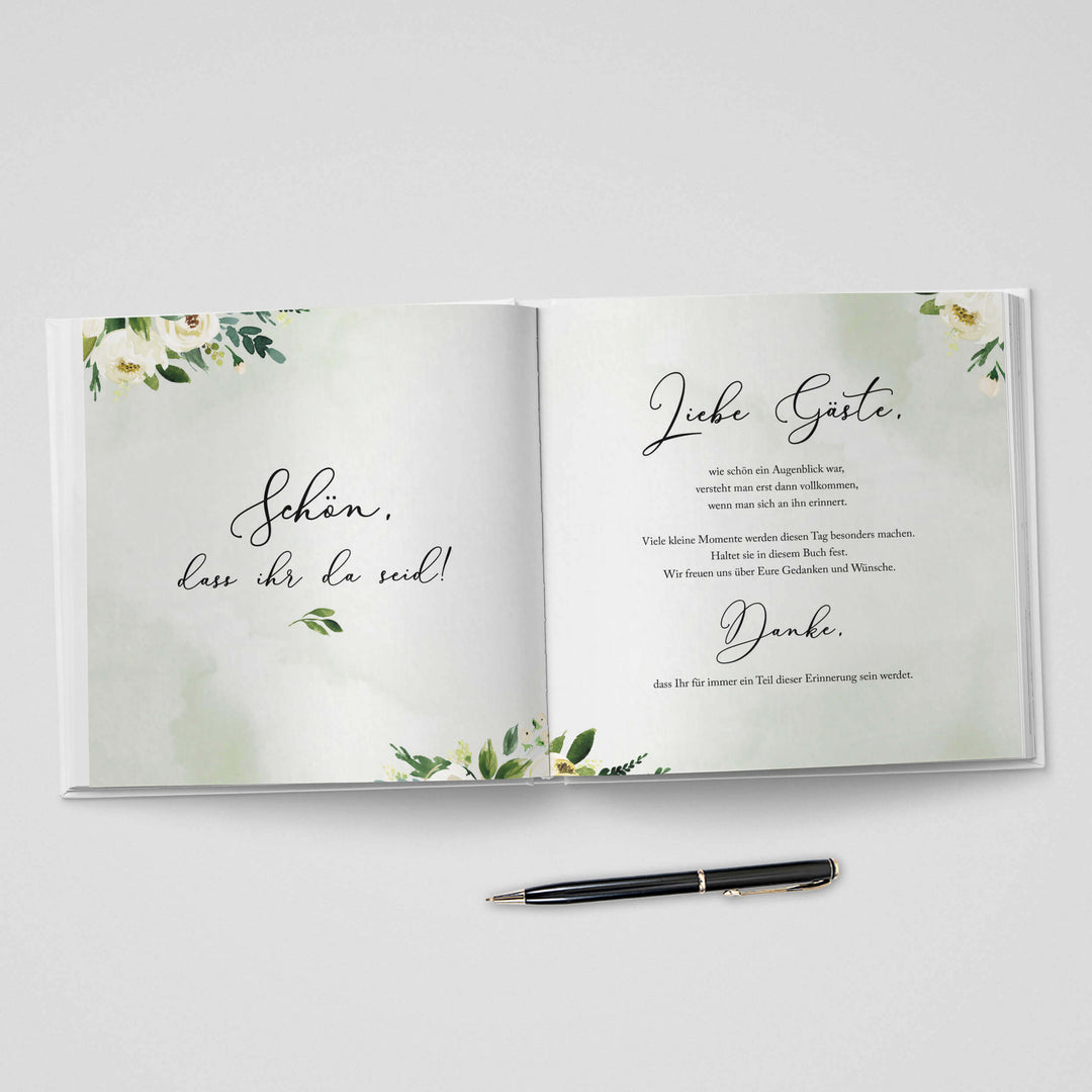 Gästebuch Bridal Flower 21x21 DeinWeddingshop