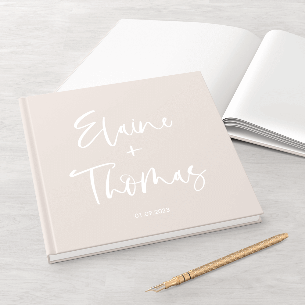 Gästebuch Deluxe Pure Bonheur 21x21 DeinWeddingshop