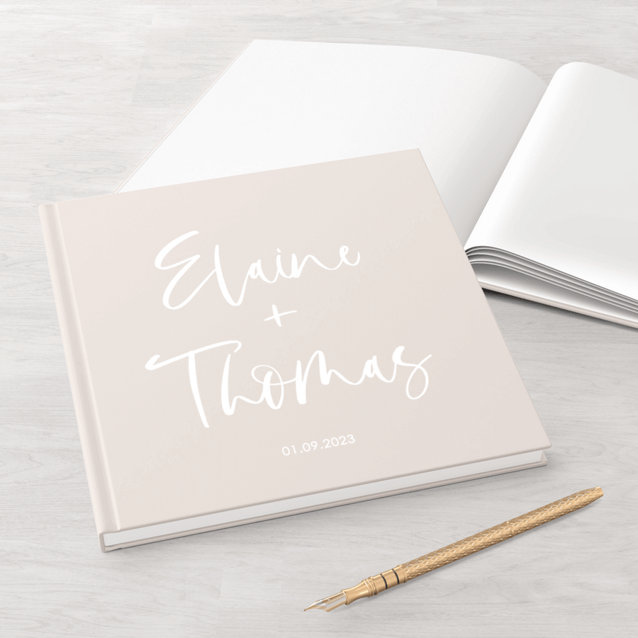 Gästebuch Deluxe Pure Bonheur 21x21 DeinWeddingshop