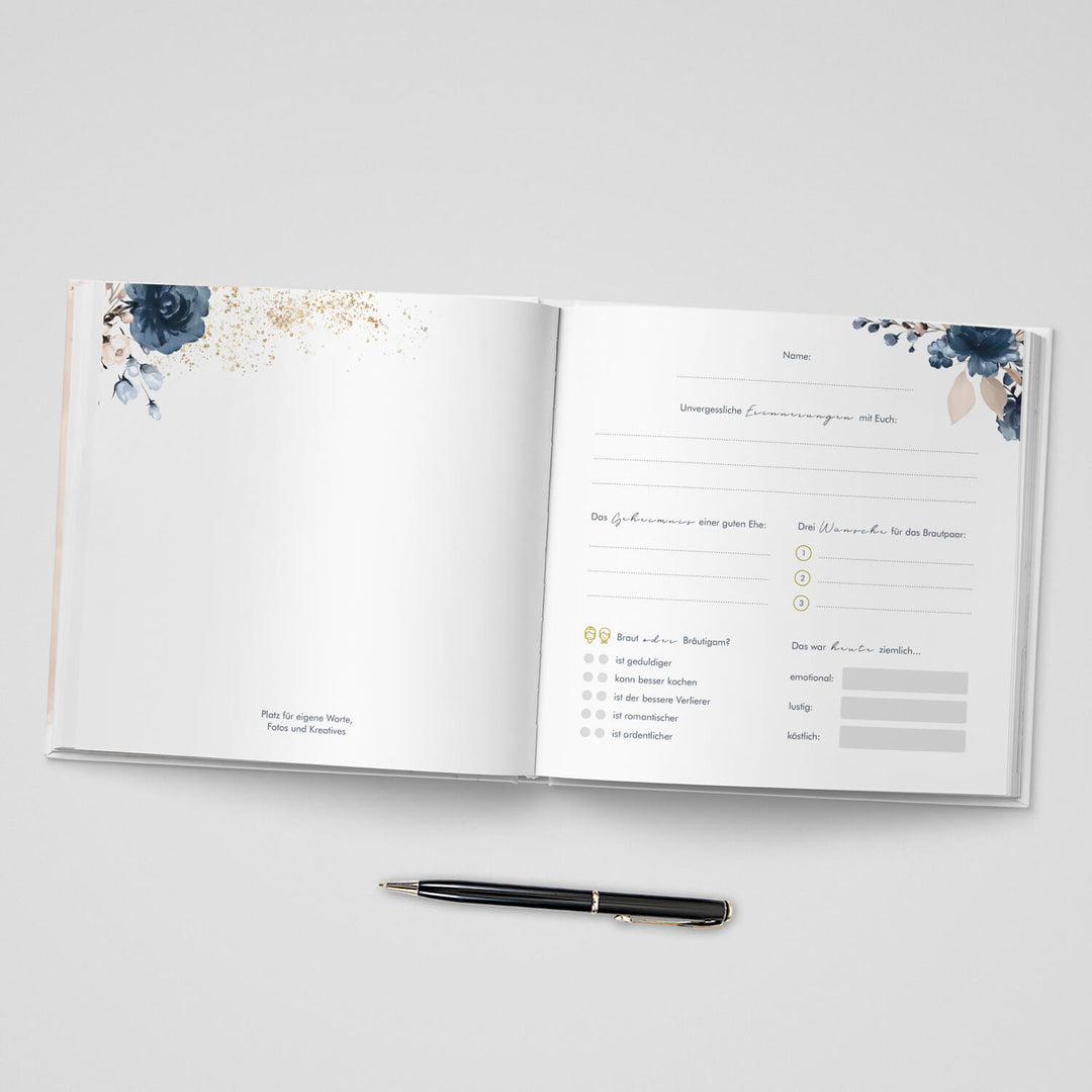 Gästebuch Watercolor Breeze Rosé 21x21 DeinWeddingshop