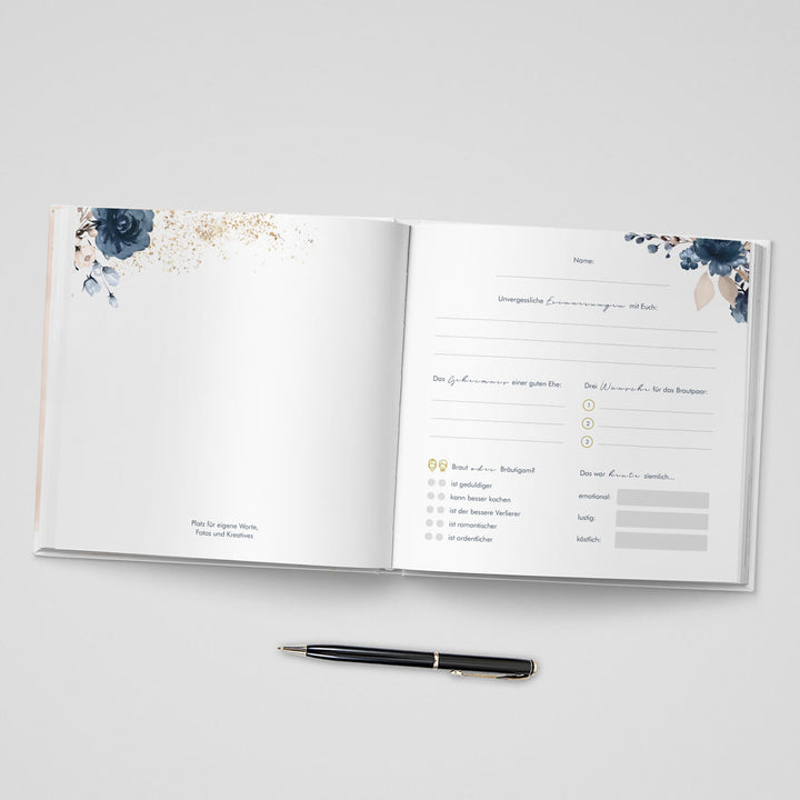 Gästebuch Watercolor Breeze Rosé 21x21 DeinWeddingshop