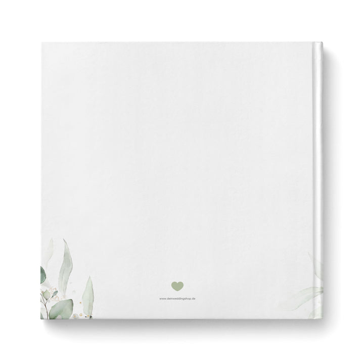 Gästebuch Greenery Glitter 21x21 DeinWeddingshop