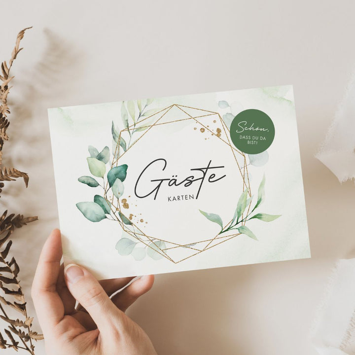 Gästebuchkarten Greenery Eucalyptus DeinWeddingshop