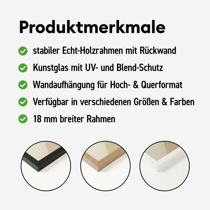 Bilderrahmen Echtholz-Bilderrahmen, Weiß DeinWeddingshop