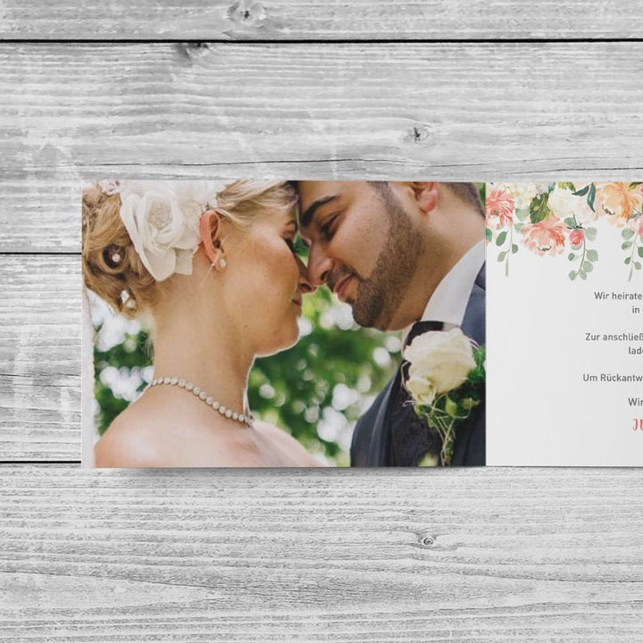 Einladungskarte Watercolor Floral DeinWeddingshop