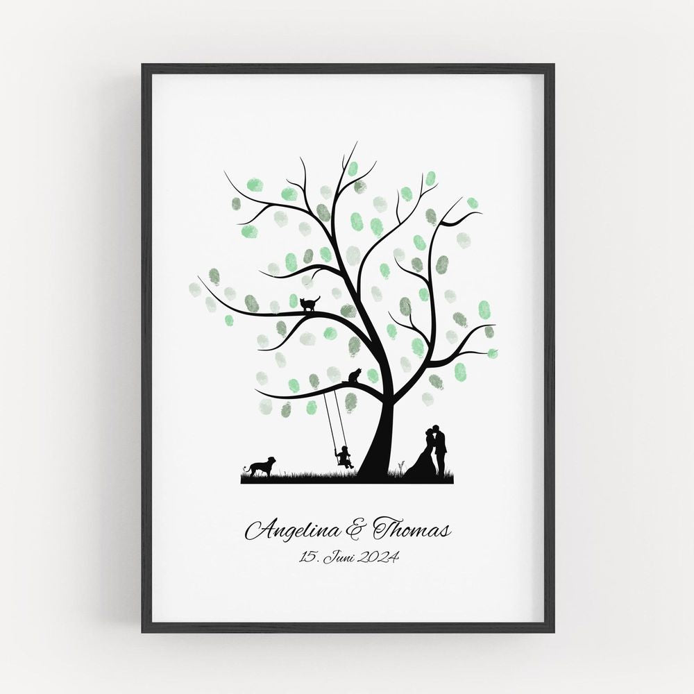 Hochzeitsgästebuch DIN A4 - 104 Seiten Blanko Hardcover