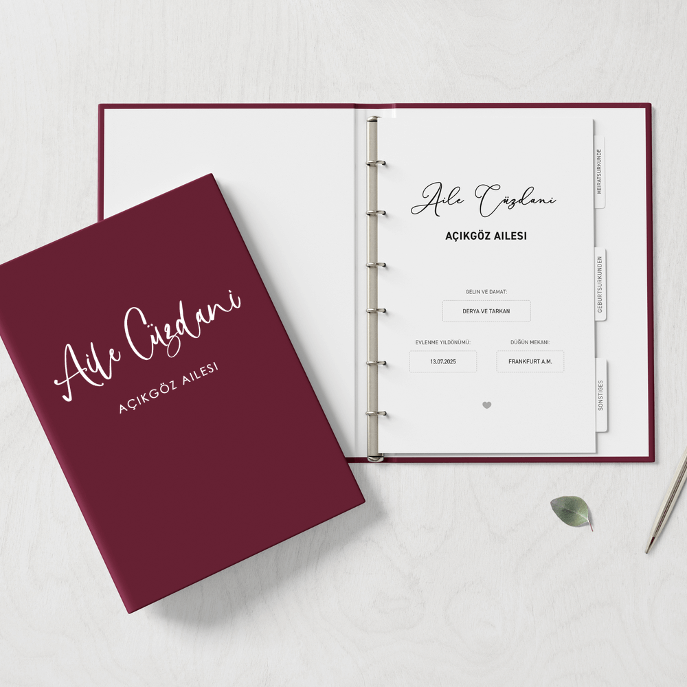 Stammbuch Aile Cüzdani - Deluxe Pure DeinWeddingshop