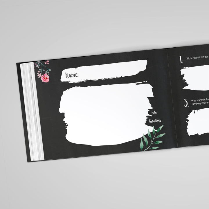 Gästebuch - Sale Chalkboard Flower DeinWeddingshop