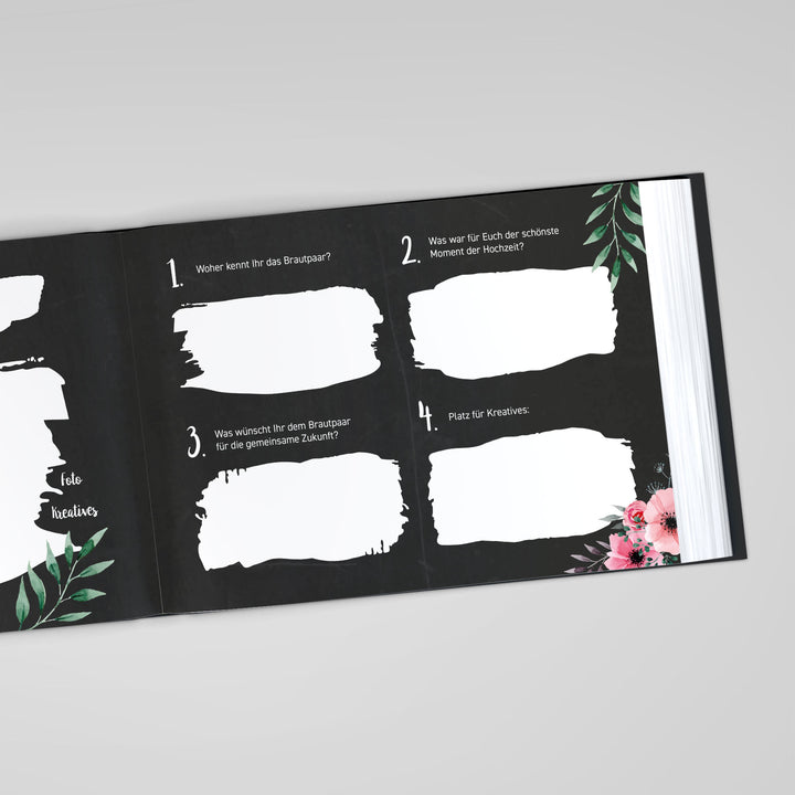 Gästebuch - Sale Chalkboard Flower DeinWeddingshop