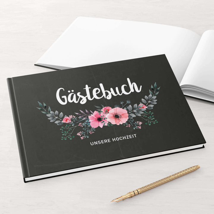 Gästebuch - Sale Chalkboard Flower DeinWeddingshop