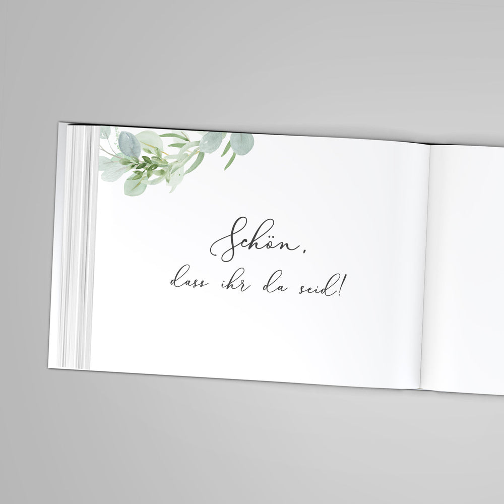 Gästebuch - Sale Eucalyptus Green Love DeinWeddingshop