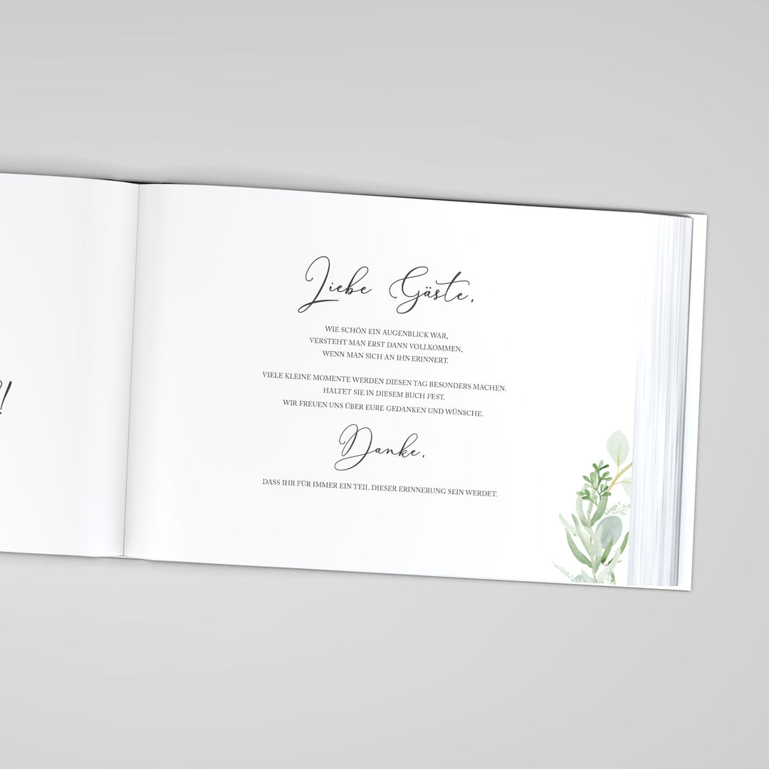 Gästebuch - Sale Eucalyptus Green Love DeinWeddingshop