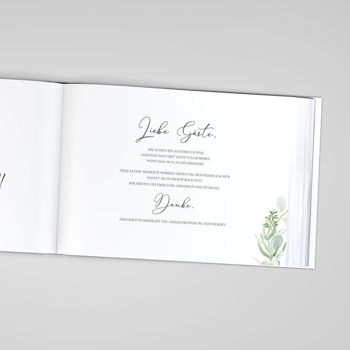 Gästebuch - Sale Eucalyptus Green Love DeinWeddingshop