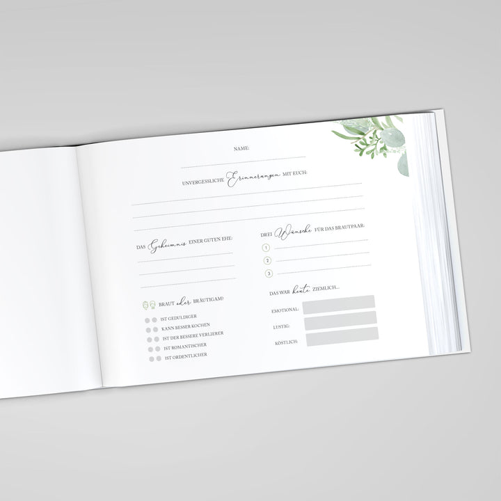 Gästebuch - Sale Eucalyptus Green Love DeinWeddingshop
