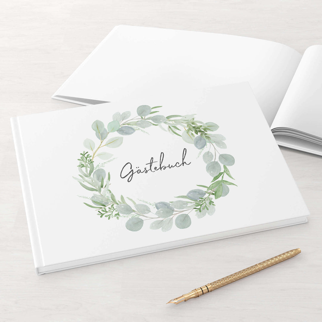 Gästebuch - Sale Eucalyptus Green Love DeinWeddingshop