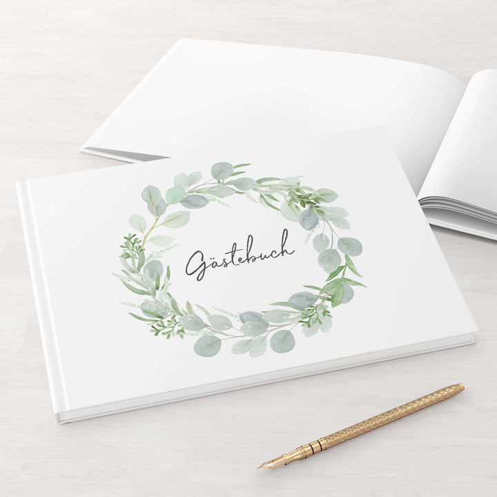 Gästebuch - Sale Eucalyptus Green Love DeinWeddingshop