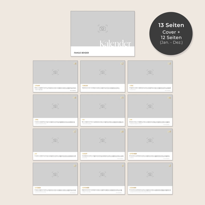 Wandkalender Fotokalender - Analogue DeinWeddingshop