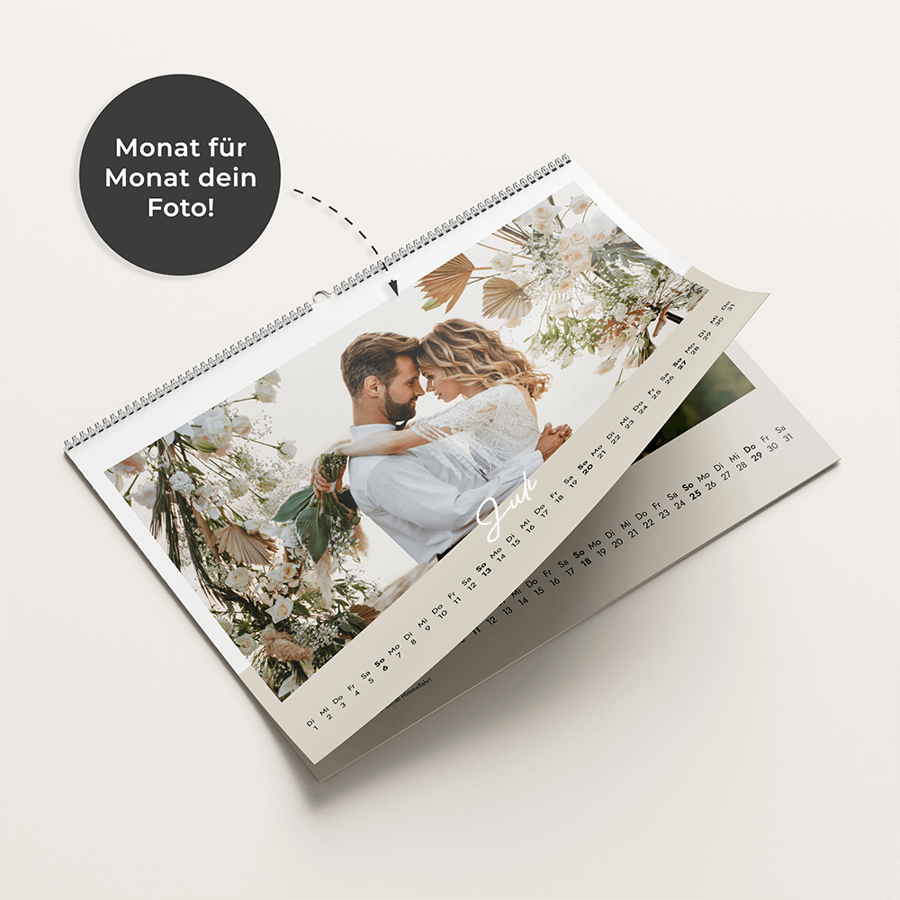 Wandkalender Fotokalender - Pastell DeinWeddingshop