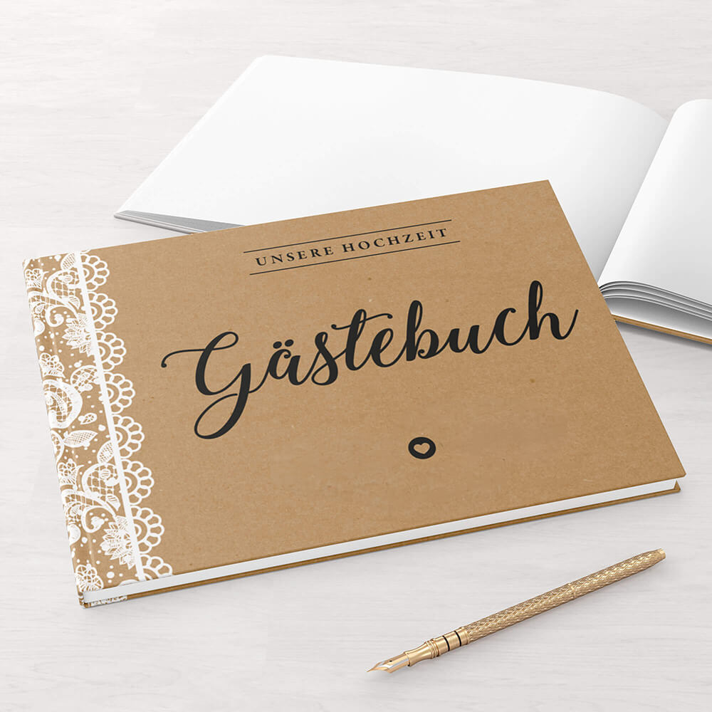 Gästebuch - Sale Vintage Spitzen DeinWeddingshop