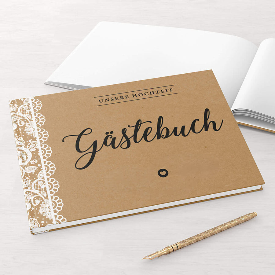 Gästebuch - Sale Vintage Spitzen DeinWeddingshop