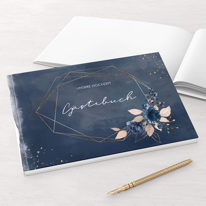 Gästebuch - Sale Watercolor Breeze Blau DeinWeddingshop
