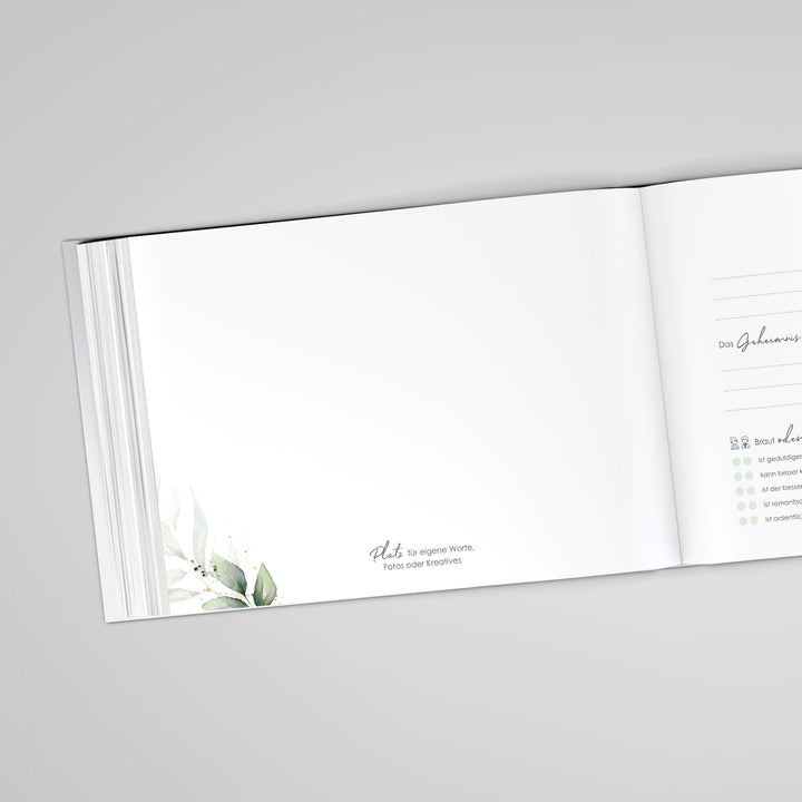 Gästebuch - Sale Greenery Glitter DeinWeddingshop
