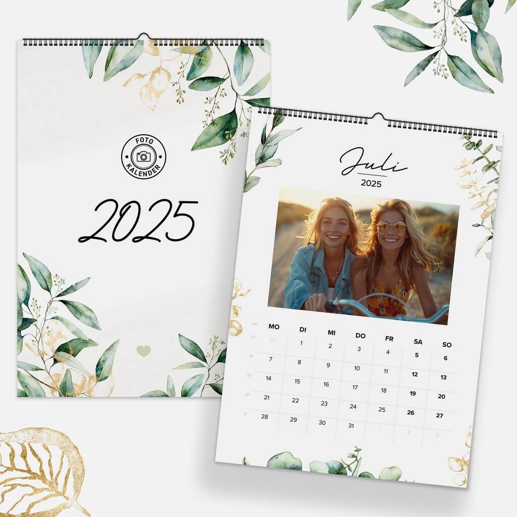 Wandkalender Bastelkalender - Greenery Eucalyptus DeinWeddingshop