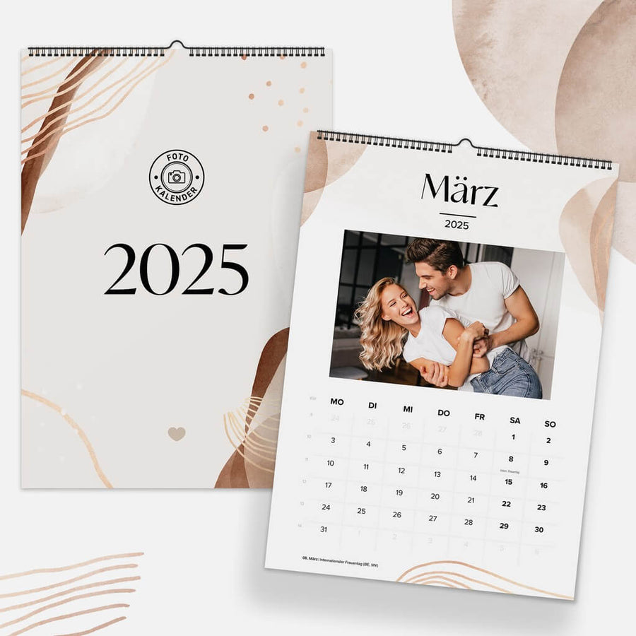 Wandkalender Bastelkalender - Watercolor Boho DeinWeddingshop