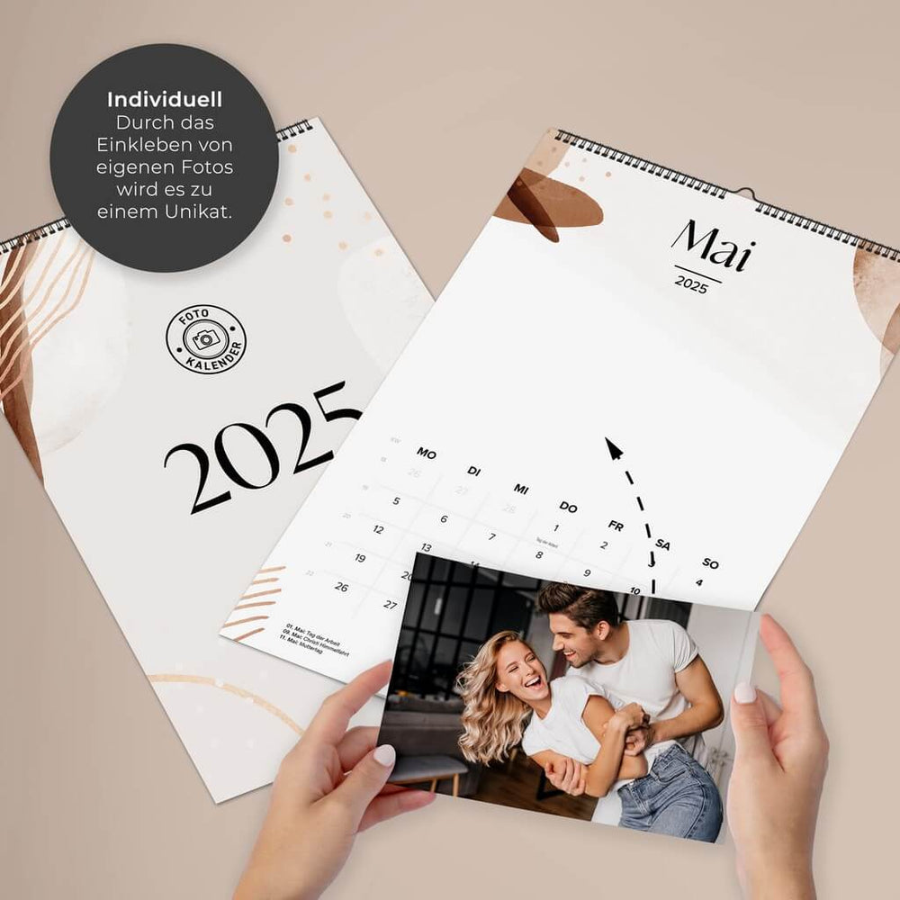 Wandkalender Bastelkalender - Watercolor Boho DeinWeddingshop