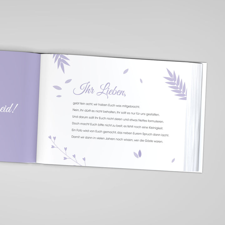 Gästebuch Leaf Couple DeinWeddingshop